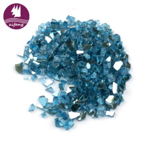 1/2'' Pacific Blue Reflective Fire Glass -zifang