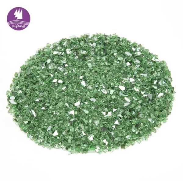 1/4'' Or 1/2'' Evergreen Reflective Fire Glass -zifang