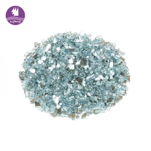 1/4'' Or 1/2'' Water Blue Reflective Fire Glass -zifang