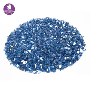 1/4'' Or 1/2'' Sapphire Reflective Fire Glass -zifang