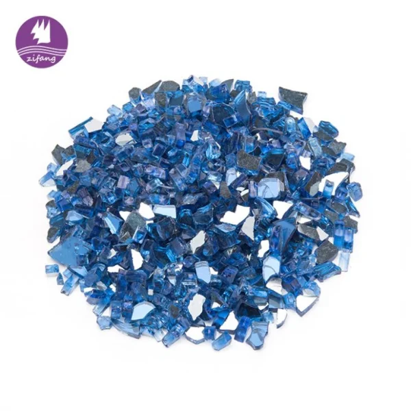 1/4'' Or 1/2'' Sapphire Reflective Fire Glass -zifang
