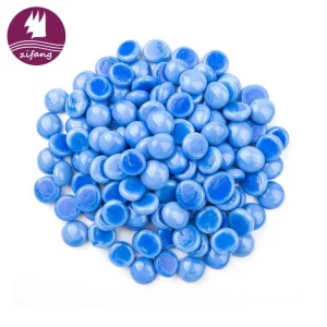 Porcelain Deep Blue Reliable Quality Fire Resistant Glass Pebbles For Fire Pit -zifang