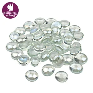 High Quality Low Price Round Decorative Glass Gems Reflective Fire Glass Beads -zifang