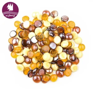 Mix Color Glass Beads Wholesale Colorful Flat Glass Beads For Fire Pit -zifang