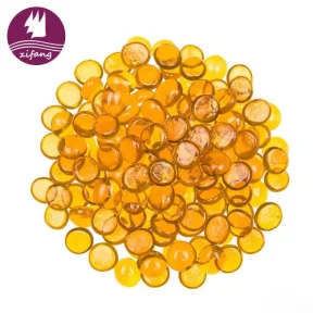 ​Lemon Yellow Glass Beads Decoration Colored Fire Glass Beads For Fire Pit Fireplace -zifang