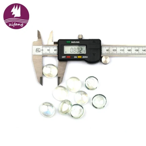 High Quality Low Price Round Decorative Glass Gems Reflective Fire Glass Beads -zifang