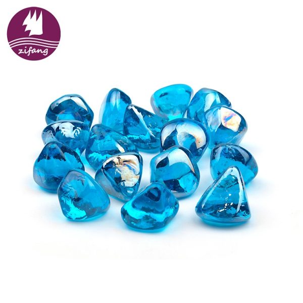 Fire Glass Diamonds Aqua Blue ZFZ04P-zifang