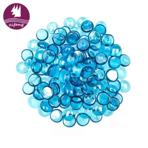 Aqua Blue Fire Glass Beads For Sale -zifang