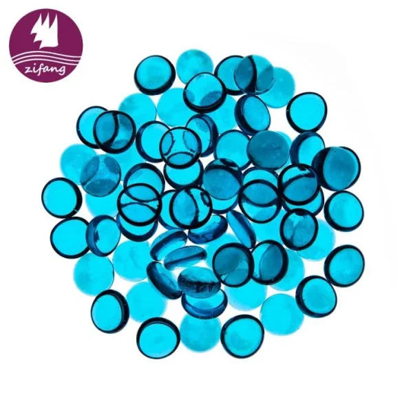 Aqua Blue Fire Glass Beads For Sale-zifang