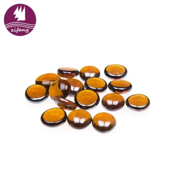 Caramel Luster Fire Glass Beads For Decoration- zifang