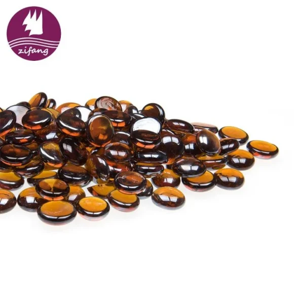 Caramel Luster Fire Glass Beads For Decoration- zifang
