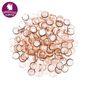 Hermosa Pink Fire Glass Beads For Decoration -zifang