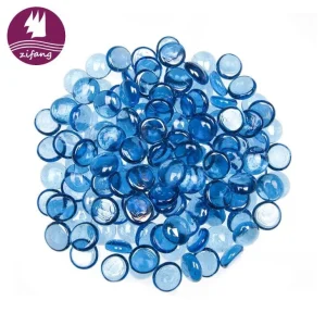 Light Blue Glass Beads For Fire Pit Or DIY -zifang