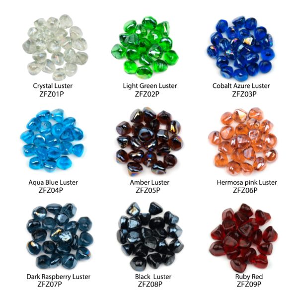 Fire Glass Diamonds Aqua Blue ZFZ04P-zifang